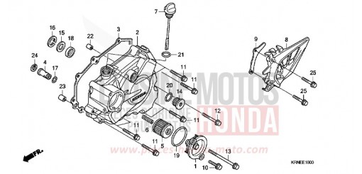 COUVERCLE CARTER MOTEUR GAUCHE CRF250RD de 2013